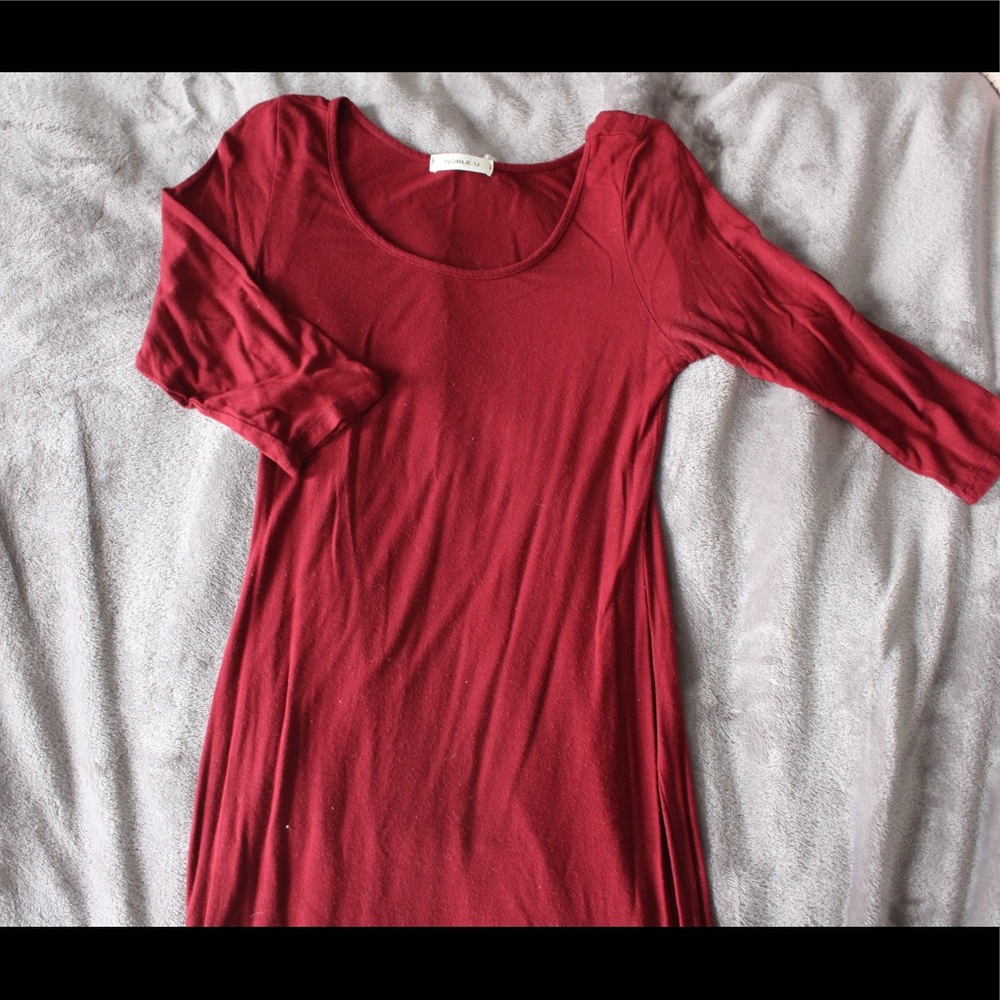 Maroon bodycon dress